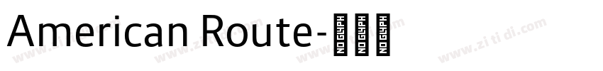 American Route字体转换